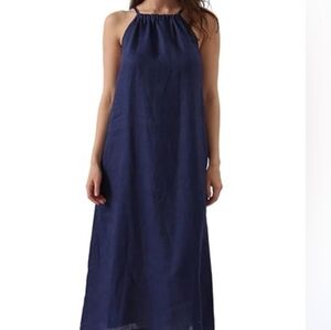 Sigrid Olsen Navy Blue Maxi Dress.
